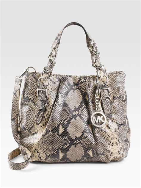 python michael kors bag|michael kors python purse.